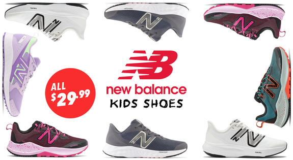 Shop the New Balance Kids Shoes All $29.99! sale