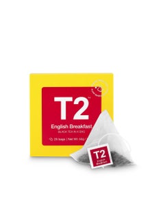 T 2 - English Breakfast Bio Tbag 25Pk Y/B - Expiry: 30th April, 2026