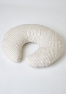 George Collective - 100% Stonewashed Cotton Nursing Pillow - Natural Stripe