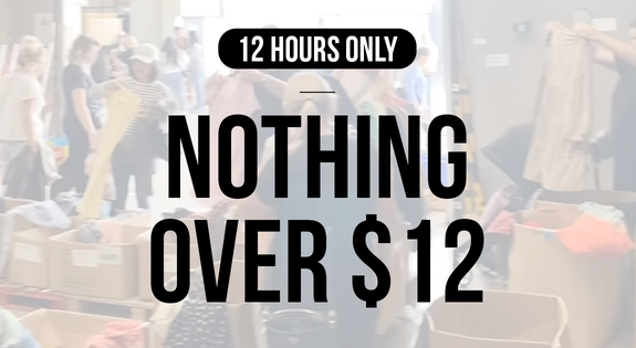 Shop the Nothing over $12 for 12 hours sale