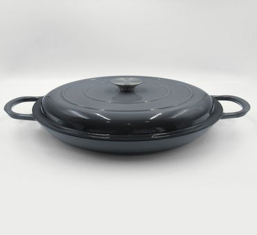 George Collective - Cast Iron Shallow Casserole 30cm - Shadow Gloss