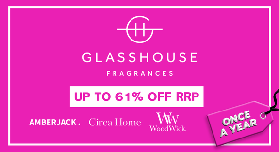 Shop the GLASSHOUSE + More ONCE A YEAR sale