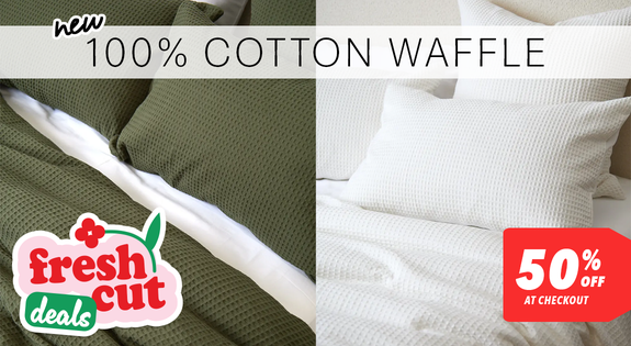 Shop the 50% off New 100% Cotton Waffle - at checkout sale