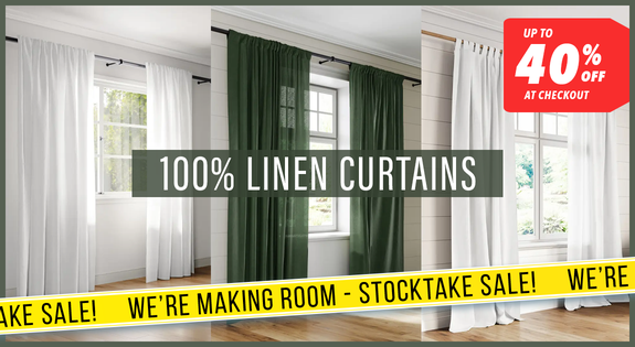 Shop the 100% Linen Curtains - Up to 40% off at Checkout sale