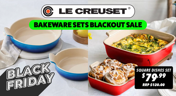 Shop the Le Creuset Bakeware Sets Blackout Sale! sale