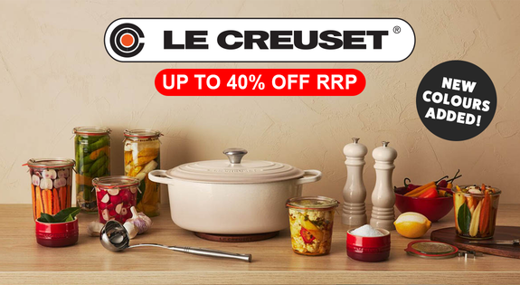 Shop the Le Creuset - New Colours added! Up to 40% off RRP! sale