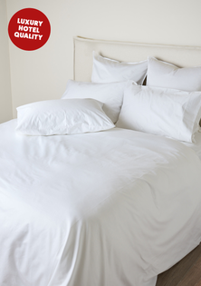 George Collective - 100% Egyptian Cotton 1000TC Duvet Cover Set - Super King - White
