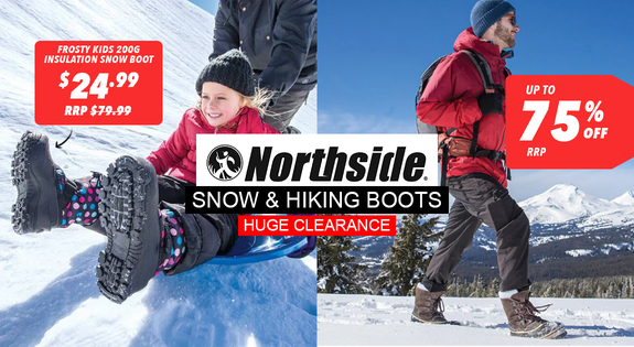 Shop the Northside Snow & Hiking Boots up to 75% off RRP sale