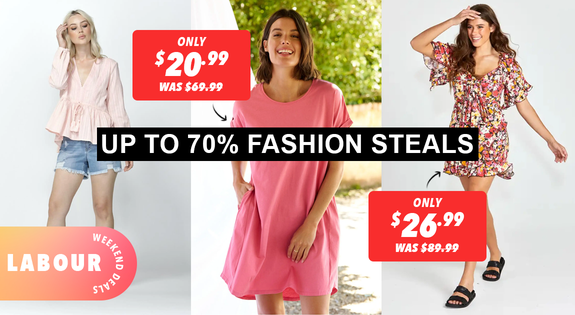 Shop the Up to 70% Labour Weekend Fashion Steals sale