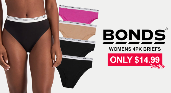Shop the Bonds Womens 4PK Briefs - Only $14.99 & More sale