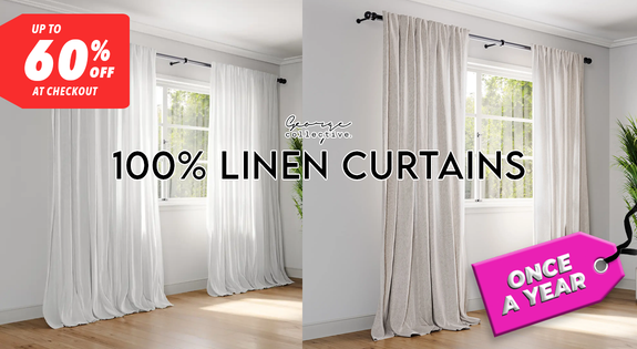 Shop the 100% Linen Curtains - ONCE A YEAR sale