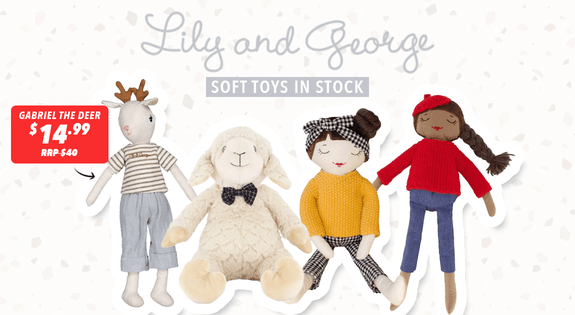 Shop the Lily and George Soft toys in stock! sale