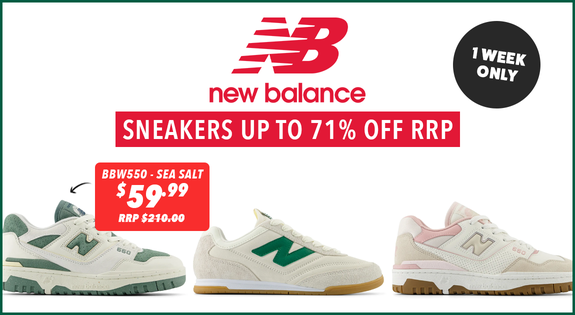 Shop the New Balance Sneakers Up to 71% off RRP - 1 week only sale