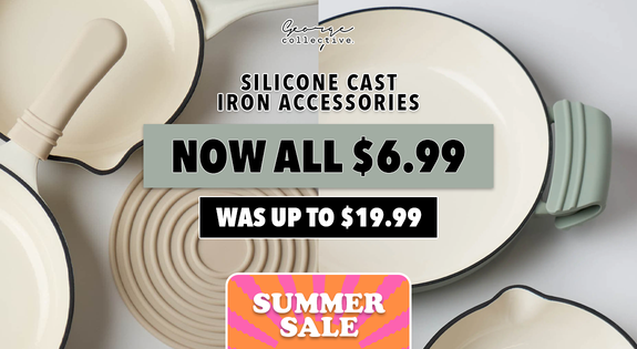 Shop the ALL $6.99, WAS UP TO $19.99 silicone cast iron accessories sale
