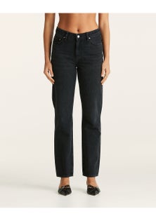 Lee - Womens Mid Slim Straight Black Drift