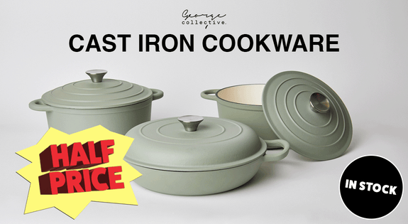 Shop the Half Price Cast Iron Cookware! - In stock (50% off applied at checkout) sale