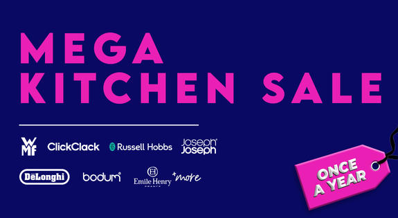 Shop the Mega Kitchen Once a Year Sale sale