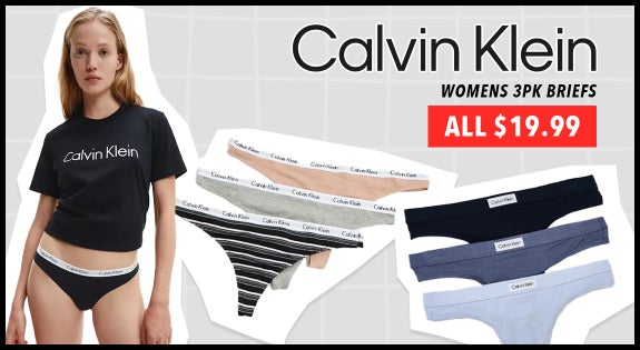 Shop the Calvin Klein - Womens 3pk Briefs All $19.99 sale