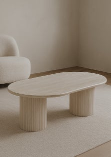 George Collective - Celine Coffee Table 130cm -  Travertine Look
