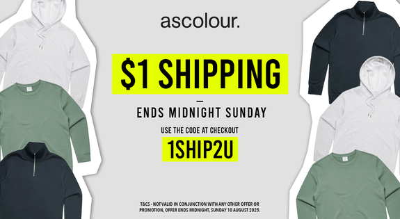 Shop the $1 Shipping AS Colour - Ends Midnight Sunday sale