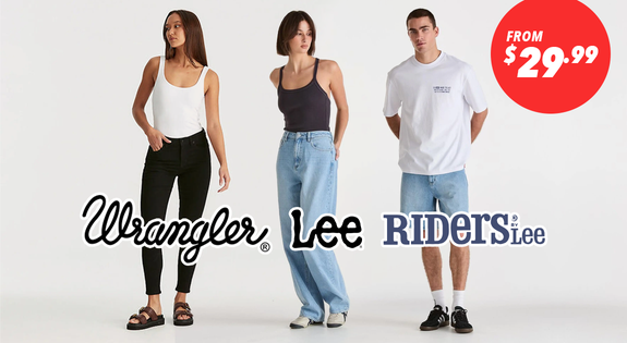 Shop the Wrangler, Lee & Riders by Lee - From $29.99 sale