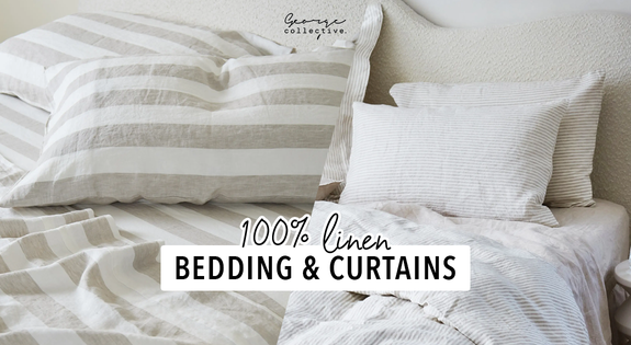 Shop the 100% Linen Bedding & Curtains sale