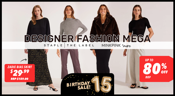 Shop the Designer Fashion Mega - up to 80% off RRP! sale