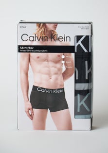 Calvin Klein - Bold Logo Low Rise Trunk 3Pk - Black/Wolf Grey/Stormy Sea