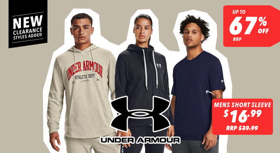 Shop the Under Armour - New Clearance Styles Added - Up to 67% Off RRP sale
