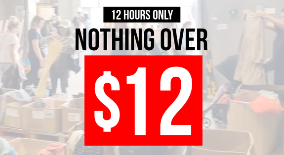 Shop the Nothing over $12 for 12 hours sale
