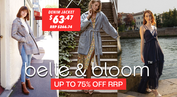 Shop the Belle & Bloom - Up to 75% Off RRP sale