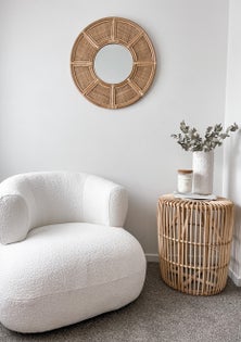 George Collective - Cloud Boucle Swivel Chair - White