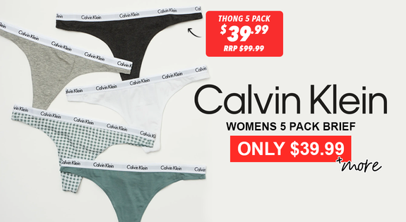 Shop the Calvin Klein Womens 5 Pack Brief - Only $39.99 & More sale