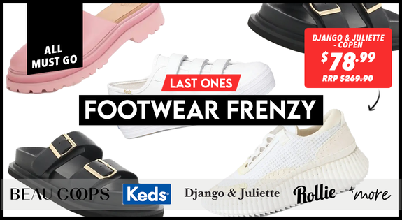 Shop the Footwear Frenzy Last Ones - All Must Go! sale