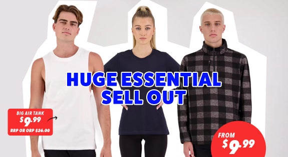 Shop the Huge Essential sell out from $9.99 sale
