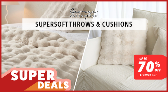 Shop the SUPERSOFT Throws & Cushions - up to 70% Off sale