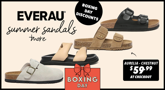 Shop the EVER AU Summer Sandals & More Boxing Day Discounts sale