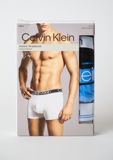 Calvin Klein - Wb Cotton Stretch Variety Pk Trunk 3Pk - Black/Regatta/Grey Heather