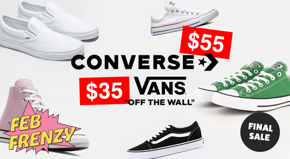 Shop the All Converse $55 , All Vans $35 - Final Sale sale