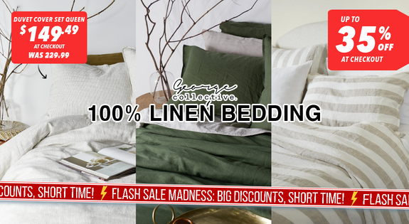 Shop the 100% Linen Bedding - Up to 35% off at Checkout sale