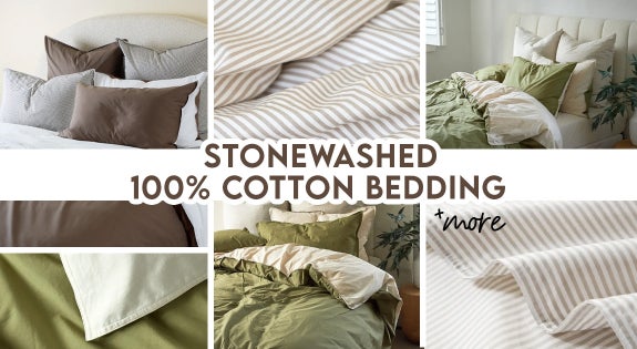 Shop the 100% Stonewashed Cotton Bedding sale