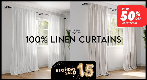 Shop the 100% Linen Curtains - Up to 50% off at checkout sale