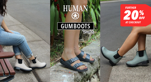 Shop the Human shoes further 20% off at checkout 1 week only sale