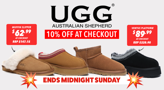 Shop the UGG Aus Shepherd Extra 10% off at checkout - Ends midnight Sunday sale