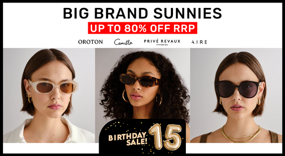 Shop the Big Brand Sunnies up to 80% off RRP! sale