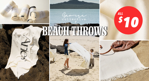 Shop the Beach Throws All $10 sale