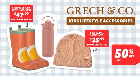 Shop the GRECH & CO - Kids lifestyle accessories - 50% off RRP sale