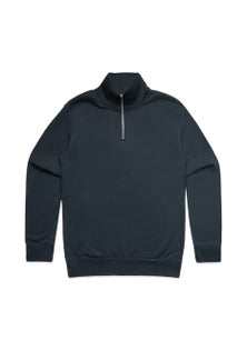 AS Colour - Mens Half Zip Crew Carbon Blue
