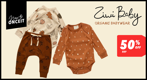 Shop the New to Onceit - Ziwi Baby | Organic Babywear - 50% Off RRP sale