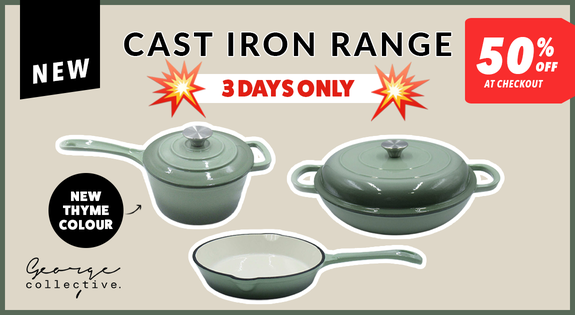 Shop the Cast Iron 50% Off at Checkout - 3 Days Only! sale